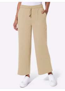 Sweathose Casual Looks, Damen, Gr. 40, Normalgr&ouml;&szlig;en, beige, 50% Baumwolle, 50% Polyester, unifarben, Hosen Sweathose