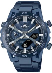 Smartwatch CASIO EDIFICE, blau (blau, blau), Smartwatches, Herren, Smartwatch, Armbanduhr, Herrenuhr, Edelstahlarmband, Bluetooth,bis 10 bar wasserd.