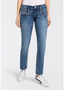 Slim-fit-Jeans Herrlicher "Pitch Slim Denim Stretch", Damen, Gr. 26, L&auml;nge 30, blau (snake blau), Denim/Jeans, Obermaterial: 98% Baumwolle, 2% Elasthan, slim fit, Jeans Slim-fit-Jeans, mit niedriger Taille