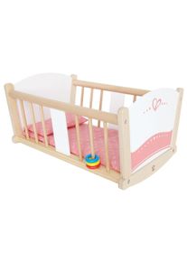 Puppenwiege HAPE "Schlummerwiege", beige (natur), Puppenm&ouml;bel, KinderB:48cm H:26cm T:34cm, Holz, Puppenwiege, B:48cm H:26cm T:34cm