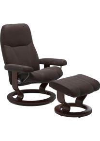 Relaxsessel stressless "Consul", braun (chocolate paloma), B:85cm H:100cm T:77cm, Leder BATICK: BATICK ist ein leicht korrigiertes, durchgef&auml;rbtes und genarbtes M&ouml;belleder, bei dem die meisten Unebenheiten und Spuren in der Regel entfernt wurden.;Leder PALOMA: PALOMA ist ein durchgef&auml;rbtes Semianilin-M&ouml;belleder mit nat&uuml;rlicher Narbung.;ROHLEDER Stoff Q2 FARON: Ein fester zuverl&auml;ssiger Boucl&eacute; mit e
