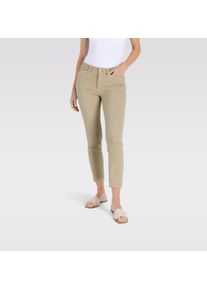 7/8-Jeans MAC "Dream Summer", Damen, Gr. 34, L&auml;nge 28, beige (smoothly beige), Denim/Jeans, Obermaterial: 75% Baumwolle, 12% Modal, 9% Polyester, 4% Elasthan, figurbetont kn&ouml;chelfrei, Jeans 7/8-Jeans, verk&uuml;rzt mit Schlitz am Saum, Topseller