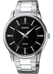 Quarzuhr, silber (edelstahlfarben, schwarz), CASIO TIMELESS COLLECTION, Armbanduhren, Damen, Quarzuhr, Armbanduhr, Herrenuhr, Damenuhr, analog, Neo-Display, Edelstahlarmband