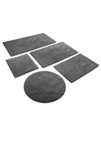 Badematte WECON HOME BASICS "Erik", granit grau, H:20mm, Baumwolle, Badematten, Badematte, waschbar, rutschfest, sehr weich, strapazierf&auml;hig, pflegeleicht