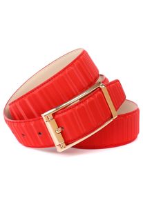 Lederg&uuml;rtel Anthoni Crown, Damen, Gr. 95, rot, Leder, unifarben, G&uuml;rtel Lederg&uuml;rtel, in schillernder 3D-Optik