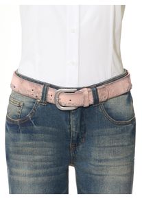 Lederg&uuml;rtel Heine, Damen, Gr. 85, silber (ros&eacute;, silberfarben), G&uuml;rtel Lederg&uuml;rtel
