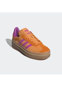 Sneaker adidas originals "GAZELLE BOLD", Damen, Gr. 41, lila (flash orange, lila burst, crew orange), Leder, Synthetik, Schuhe Sneaker
