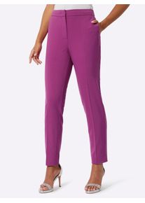 CR&Eacute;ATION L Webhose CREATION L, Damen, Gr. 42, Normalgr&ouml;&szlig;en, pink (magenta), 63% Polyester, 34% Viskose, 3% Elasthan, unifarben, lang, Hosen Webhose