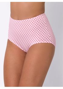 Taillenslip, Damen, Gr. 52/54, 3 Stk., rosa (malve, ros&eacute;), 95% Baumwolle, 5% Elasthan, Unterhosen Taillenslip