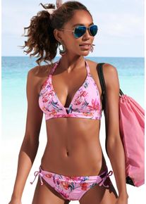 Triangel-Bikini-Top Sunseeker "Modern", Damen, Gr. 38, Cup A/B, rosa (rosa, bedruckt), Polyamid, bedruckt, floral, Bikini-Oberteile Triangel-Bikini-Top, mit floralem Design