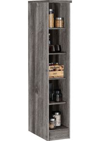 K&uuml;chenregal KOCHSTATION "KS-Samos", braun (eiche vintage), B:30cm H:165cm T:60cm, Holzwerkstoff, Regale, K&uuml;chenregal, Breite 30 cm