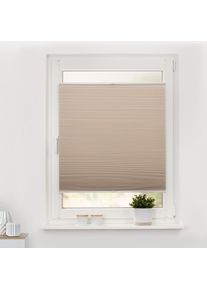 Wabenplissee LICHTBLICK ORIGINAL "Thermo-Plissee Klemmfix ohne Bohren, Verdunkelung, verspannt" Gr. 1, beige (creme, wei&szlig;, wei&szlig;), B:110cm H:130cm, Plissees, Wabenplissee, energiesparend, Thermo-beschichtet