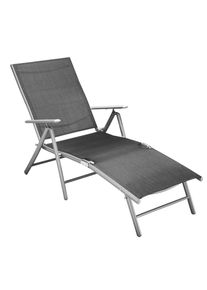 Gartenliege Merxx, schwarz, Obermaterial: 100% Polyester, Gartenliegen, Gartenliege, Alu/Textil, klappbar, Topseller