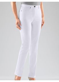 5-Pocket-Jeans Casual Looks, Damen, Gr. 36, Normalgr&ouml;&szlig;en, wei&szlig;, 98% Baumwolle, 2% Elasthan, unifarben, lang, Jeans 5-Pocket-Jeans