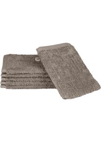 Waschhandschuh Ross "Premium", grau (flanell), B:16cm L:22cm, Frottier, Handt&uuml;cher, Waschhandschuh, 100% Baumwolle