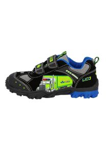 Klettschuh Lico "Freizeitschuh Truck V Blinky", Jungen, Gr. 25, schwarz, Synthetik, Schuhe Klettschuh