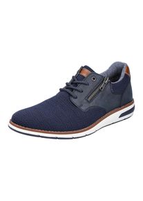 Schn&uuml;rschuh Rieker, Herren, Gr. 45, blau, Synthetik, Textil, Schuhe Schn&uuml;rschuh, mit seitlichem Rei&szlig;verschluss, Freizeitschuh, Halbschuh, Schn&uuml;rschuh