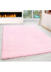 Hochflor-Teppich Ayyildiz Teppiche "Life Shaggy 1500", pink, B:100cm H:30mm L:200cm, Kunstfaser, Teppiche, Hochflor-Teppich, Langflor, uni, gro&szlig;e Farbauswahl, robust, auch als L&auml;ufer und in rund