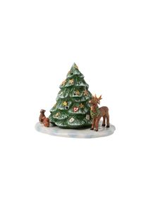 Villeroy & Boch Weihnachtsfigur VILLEROY & BOCH "Dekofigur Weihnachtsbaum mit Waldtieren Christmas Toys bunt", bunt, Dekofiguren, Weihnachtsfigur