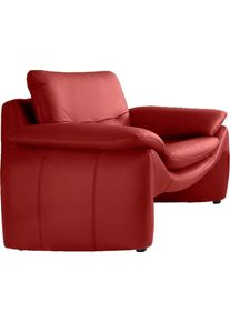 Sessel Places of Style "Luna", rot, B:110cm H:80cm T:88cm, NaturLEDER (echtes Rindsleder), Sessel, Sessel, in einzigartiger Optik