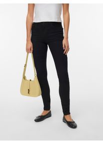 V&eacute;ro Moda Skinny-fit-Jeans VERO MODA "VMTANYA", Damen, Gr. XXL (44), L&auml;nge 30, schwarz, Denim/Jeans, Obermaterial: 50% Baumwolle, 38% Polyester, 9% Viskose, 3% Elasthan, unifarben, extraeng kn&ouml;chelfrei, Jeans Skinny-fit-Jeans, mit Stretch