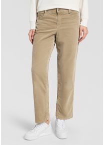 Cordhose MAC "GRACIA", Damen, Gr. 44, L&auml;nge 34, beige (windspray beige), Cord, Obermaterial: 98% Baumwolle, 2% Elasthan, straight fit kn&ouml;chelfrei, Hosen Cordhose, Hochwertige, elastische Babycord-Qualit&auml;t im Baumwoll-Mix
