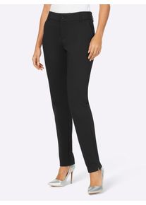 CR&Eacute;ATION L Chinohose CREATION L, Damen, Gr. 24, Kurzgr&ouml;&szlig;en, schwarz, 48% Baumwolle, 45% Polyester, 7% Elasthan, unifarben, lang, Hosen Chinohose
