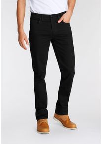 Straight-Jeans AJC, Herren, Gr. 38, L&auml;nge 32, schwarz, Denim/Jeans, Obermaterial: 98% Baumwolle, 2% Elasthan, unifarben, normal lang, Jeans Straight-Jeans, gerade geschnitten, Used-Look-Waschung, niedrige Leibh&ouml;he