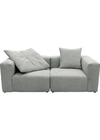 2-Sitzer Home Affaire "Gerrid", grau (hellgrau), B:216cm H:69cm T:108cm, 100% Polyester, Sofas, 2-Sitzer, im Cordbezug, bestehend aus zwei Eckelementen