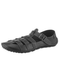 Barfu&szlig;schuh Leguano "JARO", Herren, Gr. 46, schwarz, Lederimitat, Textil, Schuhe Barfu&szlig;schuh, Sandale, Bequemschuh, Sommerschuh mit Schnallenverschluss