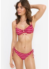 B&uuml;gel-Bikini-Top LSCN BY LASCANA "Echo", Damen, Gr. 46, Cup D, pink (pink waves), Recycling-Polyamid, bedruckt, Bikini-Oberteile B&uuml;gel-Bikini-Top, mit trendigem Alloverprint