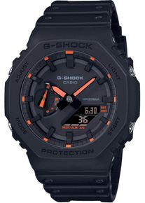 Chronograph Casio G-SHOCK, schwarz (orange, schwarz, schwarz, orange), Armbanduhren, Damen, schwarz, Chronograph, Quarzuhr,Armbanduhr,Herrenuhr,digital,bis 20bar wasserd. Resinarmband