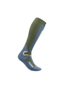 Sportsocken Bauerfeind "SKI ALPINE COMPRESSION SOCKS", Damen, Gr. 43-46, gr&uuml;n, m, Obermaterial: 66% Polyamid, 29% Wolle, 5% Elasthan, Socken Sportsocken, f&uuml;r Alpinski und Snowboard, mit ausgesparten Polsterzonen