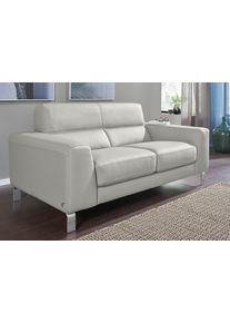 2-Sitzer Calia italia "Simon, erstklassiger Sitzkomfort und tolles Design", braun (tortora), B:172cm H:81cm T:94cm, Leder BULL;Leder SORRENTO, Sofas, 2-Sitzer, in zwei Lederqualit&auml;ten