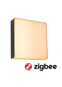 LED Au&szlig;en-Wandleuchte Paulmann "Azalena IP44 250x97mm 8,5W 700lm 230V Kunststoff, Aluminium", grau (anthrazit), B:25cm H:25cm T:9,7cm, Leuchten, LED Au&szlig;en-Wandleuchte, Smart Home Zigbee 3.0 Bewegungsmelder mit Hochfrequenz-Sensor