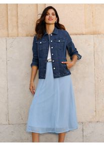 Jeansjacke Classic Basics, Damen, Gr. 48, dunkelblau, 81% Baumwolle, 17% Polyester, 2% Elasthan, unifarben, Jacken Jeansjacke