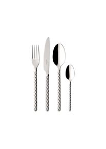Besteck-Set VILLEROY & BOCH "Tafelbesteck Montauk 24er Set silber", silber, Essbesteck-Sets, Besteck-Set