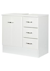 Waschbeckenunterschrank Welltime "Rallye", wei&szlig;, B:60cm H:56cm T:35cm, MDF, Schr&auml;nke, Waschbeckenunterschrank, Badm&ouml;bel, Breite 60 cm