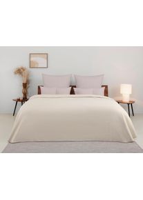 Tagesdecke OTTO HOME "Annika gesteppte Tagesdecke, aus 50% recyceltem Polyester", beige, B:250cm L:240cm, Mischgewebe, Tagesdecken, Tagesdecke, und 50% Baumwolle, ab Gr&ouml;&szlig;e 140x210 cm