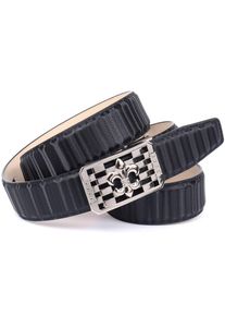 Lederg&uuml;rtel Anthoni Crown, Damen, Gr. 95, schwarz, Leder, unifarben, G&uuml;rtel Lederg&uuml;rtel, mit silberfarbener stilisierter Lilien-Schnalle