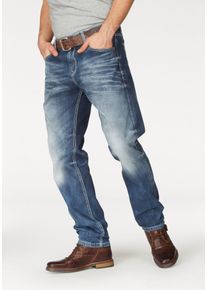 Cipo & Baxx Loose-fit-Jeans CIPO & BAXX, Herren, Gr. 36, L&auml;nge 32, blau, Denim/Jeans, Obermaterial: 100% Baumwolle, kontrastfarbene Details, sehr bequem lang, Jeans Loose-fit-Jeans