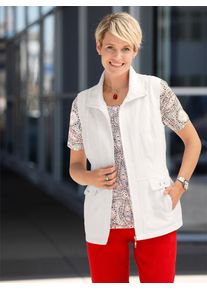 Kurzweste Classic Basics, Damen, Gr. 54, wei&szlig;, 100% Polyester, unifarben, Westen Kurzweste