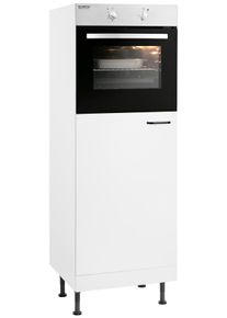 Backofen/K&uuml;hlumbauschrank Optifit "Elga", wei&szlig; (wei&szlig;, wei&szlig;), B:60cm H:176,6cm T:58,4cm, Holzwerkstoff, Schr&auml;nke, Backofen/K&uuml;hlumbauschrank, mit Soft-Close-Funktion, h&ouml;henverstellbaren F&uuml;&szlig;en, Breite 60 cm