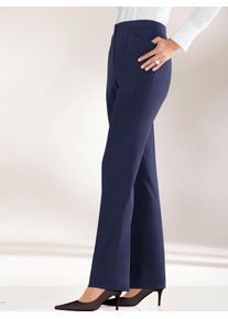 B&uuml;gelfaltenhose COME ON, Damen, Gr. 88, Langgr&ouml;&szlig;en, blau (marine), 65% Polyester, 32% Viskose, 3% Elasthan, unifarben, lang, Hosen B&uuml;gelfaltenhose