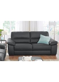 2-Sitzer Calia italia "Gaia, hochwertiges Ledersofa mit erstklassigem Sitzkomfort", schwarz, B:177cm H:92cm T:97cm, Leder SORRENTO - 100% Leder;Leder BULL - 100% Leder, Sofas, 2-Sitzer, edles Design, in zwei hochwertigen Lederqualit&auml;ten