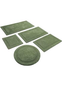 Badematte WECON HOME BASICS "Knut", gr&uuml;n, H:20mm, Baumwolle, Badematten, Badematte, waschbar, rutschfest, strapazierf&auml;hig, pflegeleicht, Bord&uuml;re, weich