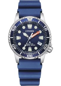 Taucheruhr Citizen "Promaster Eco-Drive Diver", blau (dunkelblau, dunkelblau), Armbanduhren, Damen, silberfarben, Taucheruhr, Armbanduhr, Damenuhr, Solar, bis 20 bar wasserdicht