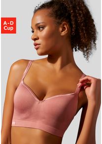 active by Lascana Sport-BH LASCANA ACTIVE, Damen, Gr. 85, Cup AA, rosa (vintage, rose), Microtouch, Obermaterial: 85% Polyamid, 15% Elasthan, figurbetont, BHs Sport-BH, mit Tr&auml;gern in Satinoptik