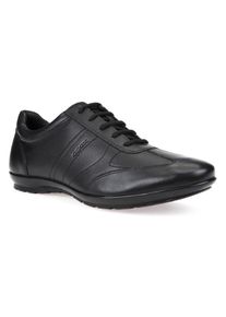Schn&uuml;rschuh Geox "UOMO SYMBOL", Herren, Gr. 42, Leder Textil, schwarz, Schuhe Schn&uuml;rschuh, Business Schuh, Sneaker in eleganter Form