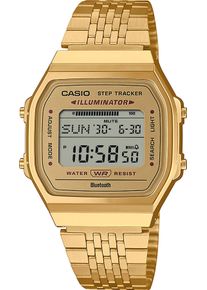 Smartwatch CASIO VINTAGE, gold (gelbgoldfarben, gelbgoldfarben), Smartwatches, Smartwatch, Armbanduhr, Herrenuhr, Damenuhr, Bluetooth,Stoppfunktion,Schrittz&auml;hler